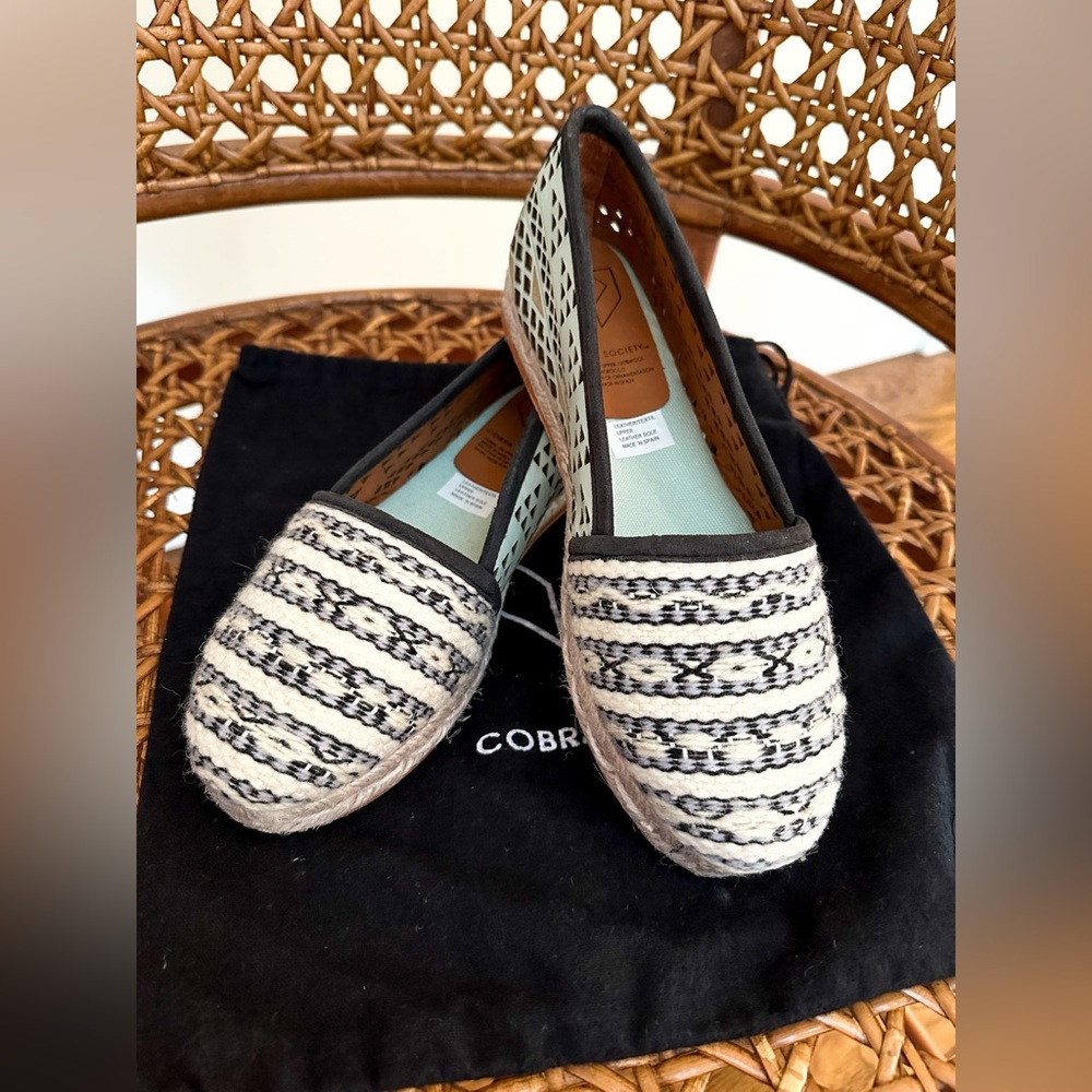 NWT $450 Cobra Society Handwoven Wool & Leather Espadrilles – Size 37
